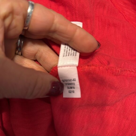 Gap Coral Scoop Neck 100% Cotton Dress - L - Picture 7 of 8